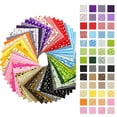 thumbnail image 4 of Precut Fabric Squares with 100% Cotton Plain Weave and Printed Designs, 50-Pack 9.8-Inch, Random Floral and Geometric Patterns, for Quilting and Sewing, Diy Quilting Squares, 4 of 5