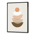 thumbnail image 3 of Designart 'Abstract Moon and Sun Geometrics In Terracotta I' Modern Framed Canvas Wall Art Print, 3 of 5