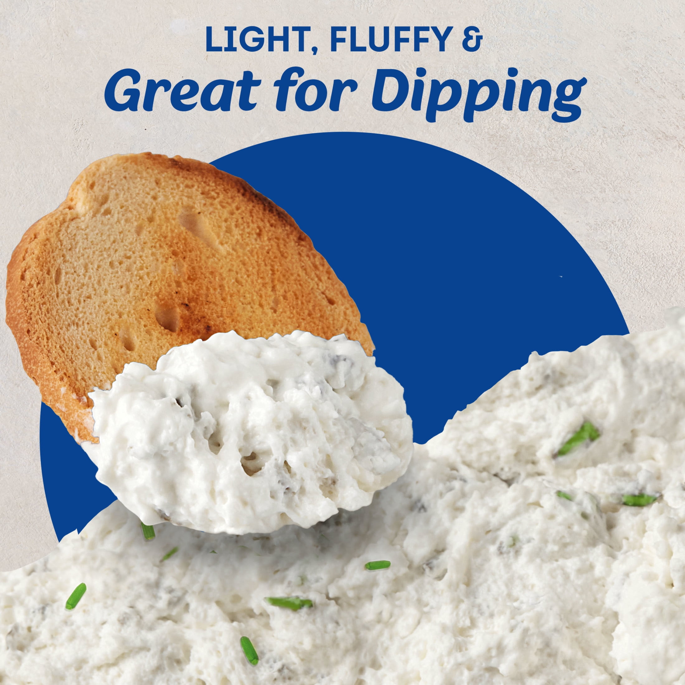 Philadelphia Whipped Flavored Cream Cheese Spread, 1 Tub, for Smooth, Spreadable Mornings, Chive, No Artificial Preservatives, Flavors or Dyes, 7.5 oz