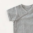thumbnail image 4 of Mifsaly Newborn Baby Bodysuit Short Sleeve Ribbed Cotton Bodysuits Infant Soft Breathable Daily Outfits, 4 of 5