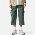 thumbnail image 4 of Mgmyaa Men's Capris Casual Below Knee Multi Pocket 3/4 Cargo Shorts Relaxed Fit Pants, 4 of 4