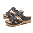 thumbnail image 1 of vintage Womens Platform Sandals Slip On Open Toe Comfortable Strappy, 1 of 8