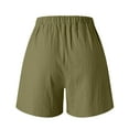 thumbnail image 5 of Finelylove Womens Shorts Casual Tummy Control Swim Shorts Shorts High Waist Rise Solid Army Green L, 5 of 7