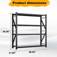 thumbnail image 3 of Garage Shelving Units,67" Wide Heavy Duty 4-Tier Metal Storage Shelf with Adjustable Shelves,3000lb Capacity Industrial Shelving for Garage Organization,Basement Storage,WorkshopWarehouse, 3 of 8