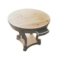 thumbnail image 6 of GZXS Farmhouse Style 31.5" Small Round Dining Table Living Room Wooden Coffee Table with 2 Drawer, Open Shelf and Curved Legs, Natural, 6 of 8