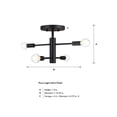 thumbnail image 5 of D320C-SF-MB Designers Fountain Arlo - 4 Light Semi-Flush Mount -9 Inch Tall and 14.25 Inch Wide-Matte Black Finish, 5 of 9