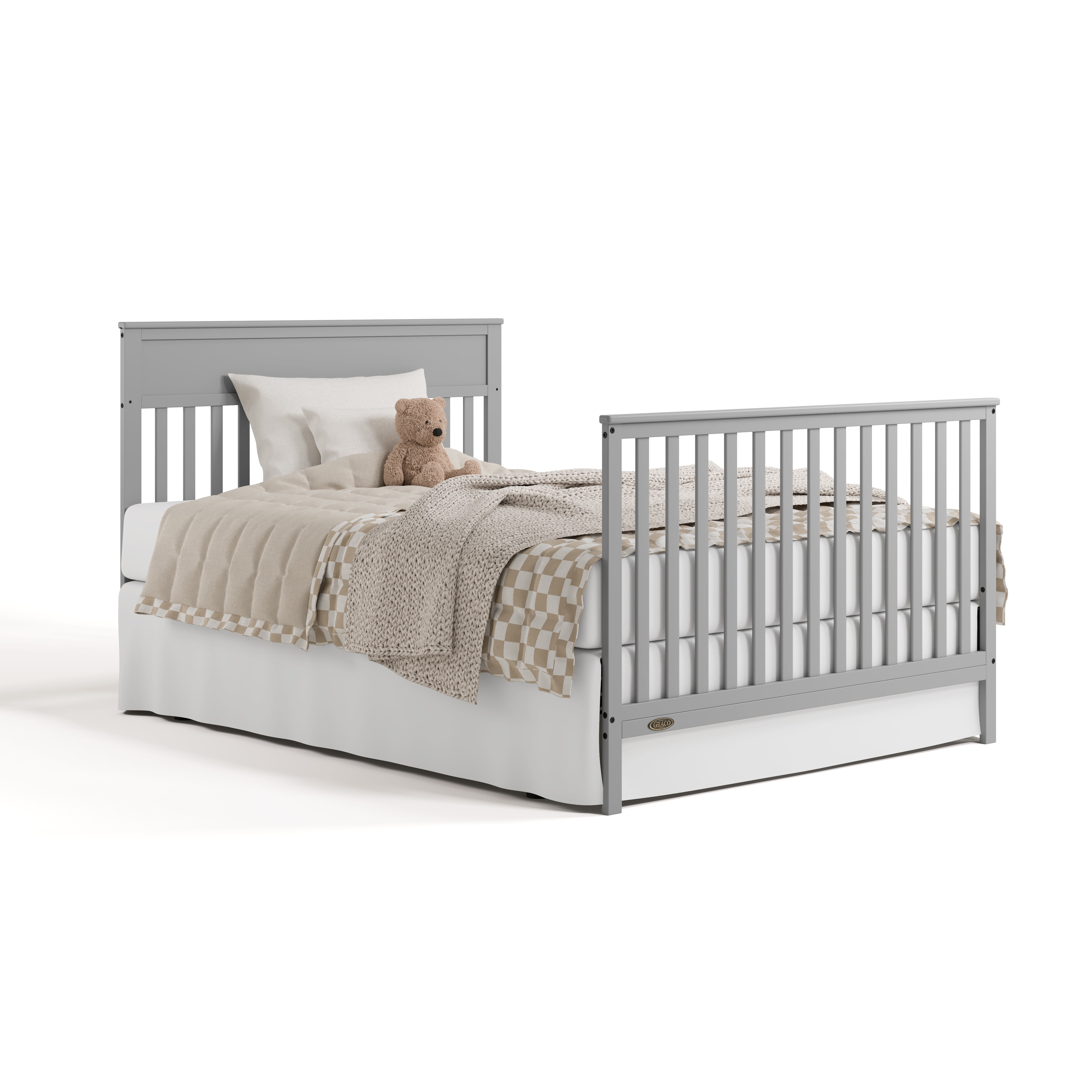 Graco Shiloh Convertible Baby Crib with Drawer, Pebble Gray