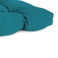 thumbnail image 2 of Jordan Manufacturing Sunbrella 44" x 18" Spectrum Peacock Teal Solid Rectangular Tufted Contoured Outdoor Wicker Settee Bench Cushion, 2 of 8