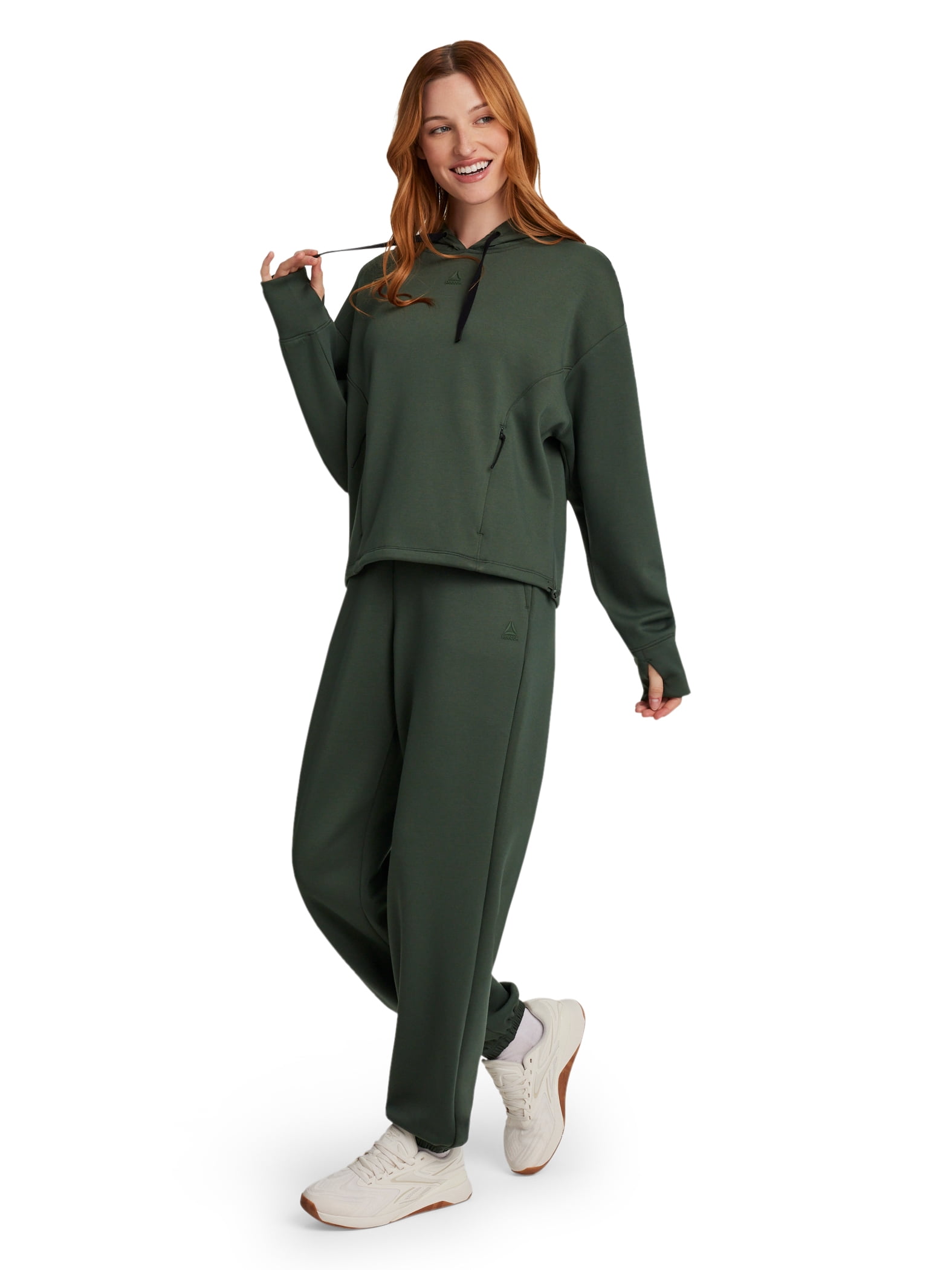 Reebok Women's Momentum Hoodie with Bungee Cinched Bottom, Sizes XS-XXXL