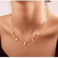 thumbnail image 1 of Collar con nombre personalizado, gargantilla con inicial chapada en oro de 18 quilates, collar con nombre, collar con letras personalizado delicado para mujer y niña, 1 of 5