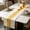 Yellow, variant on AUNVITO Linen Braid Patchwork Decorative Table Runner 12 x 108 Inch Farmhouse Tablecloth for Dining Table Kitchen Counter Holiday Party Decor