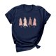 thumbnail image 1 of Gibobby Camisa navideña mujer Camiseta de manga corta con cuello redondo y estampado de Navidad para mujer(Marina,G), 1 of 5