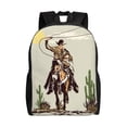 thumbnail image 1 of Fotbe Vintage Cowboy Riding Horse Mochila de Viaje para Laptop, Mochila Ejecutiva Delgada y Resistente 15.6", 1 of 8