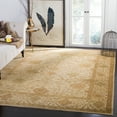 thumbnail image 4 of Safavieh  Couture Hand-knotted Oushak Abbie Traditional Oriental Wool Rug with Fringe Gold/Ivory 6' x 9' 6' x 9' Living Room, Bedroom, Dining Room, 4 of 5
