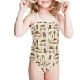 thumbnail image 2 of SEANATIVE One-Piece Swimsuit for Kids Girls Size 1-2 T Quick Dry Beach Swimwear Body Suits Elastic Horses Farm Toddler Bathing Suit Cover Up, 2 of 5