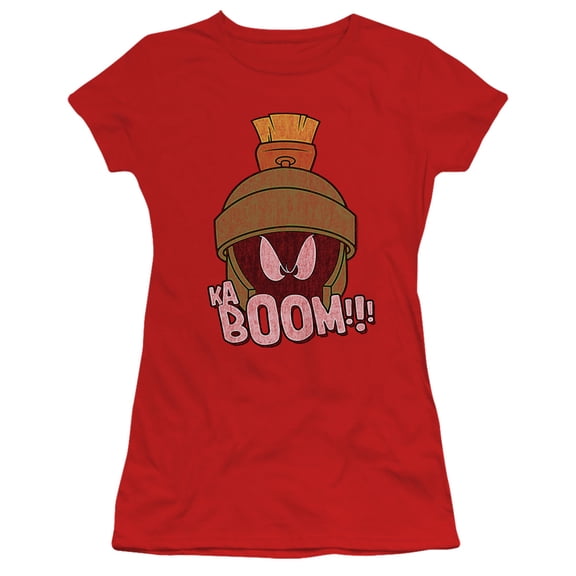Looney Tunes Kaboom S/S Junior Women's T-Shirt Sheer Red