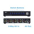 thumbnail image 2 of E-SDS 8-Way AV Switch RCA Switcher 8 in 1 Out Composite Video L/R Audio Selector Box for DVD STB Game Consoles CV0235, 2 of 3