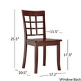 thumbnail image 6 of Lexington 5-Piece Wood Dining Set, Round Table and 4 Window Back Chairs, Berry Red, 6 of 6