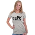 thumbnail image 4 of Cats Kittycat Feline Lovers Cool Cute Womens Slim Fit Graphic Tee Brisco Brands M, 4 of 5