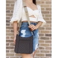 thumbnail image 3 of Michael Kors Jet Set Briley Small Messenger Crossbody Brown Mk Signature, 3 of 4