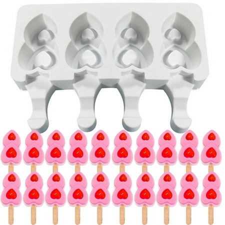 

Ice Pop Mold DIY Silicone Ice Cream Mold Popsicle Mold with 20 Wood Stick
