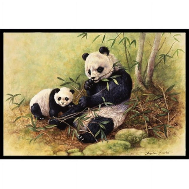 Carolines Treasures BDBA0111MAT Panda Bears par Daphne Baxter Tapis Intérieur Ou Extérieur - 18 x 27
