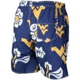thumbnail image 3 of Men's Wes & Willy Navy West Virginia Mountaineers Floral Volley Logo Swim Trunks, 3 of 3