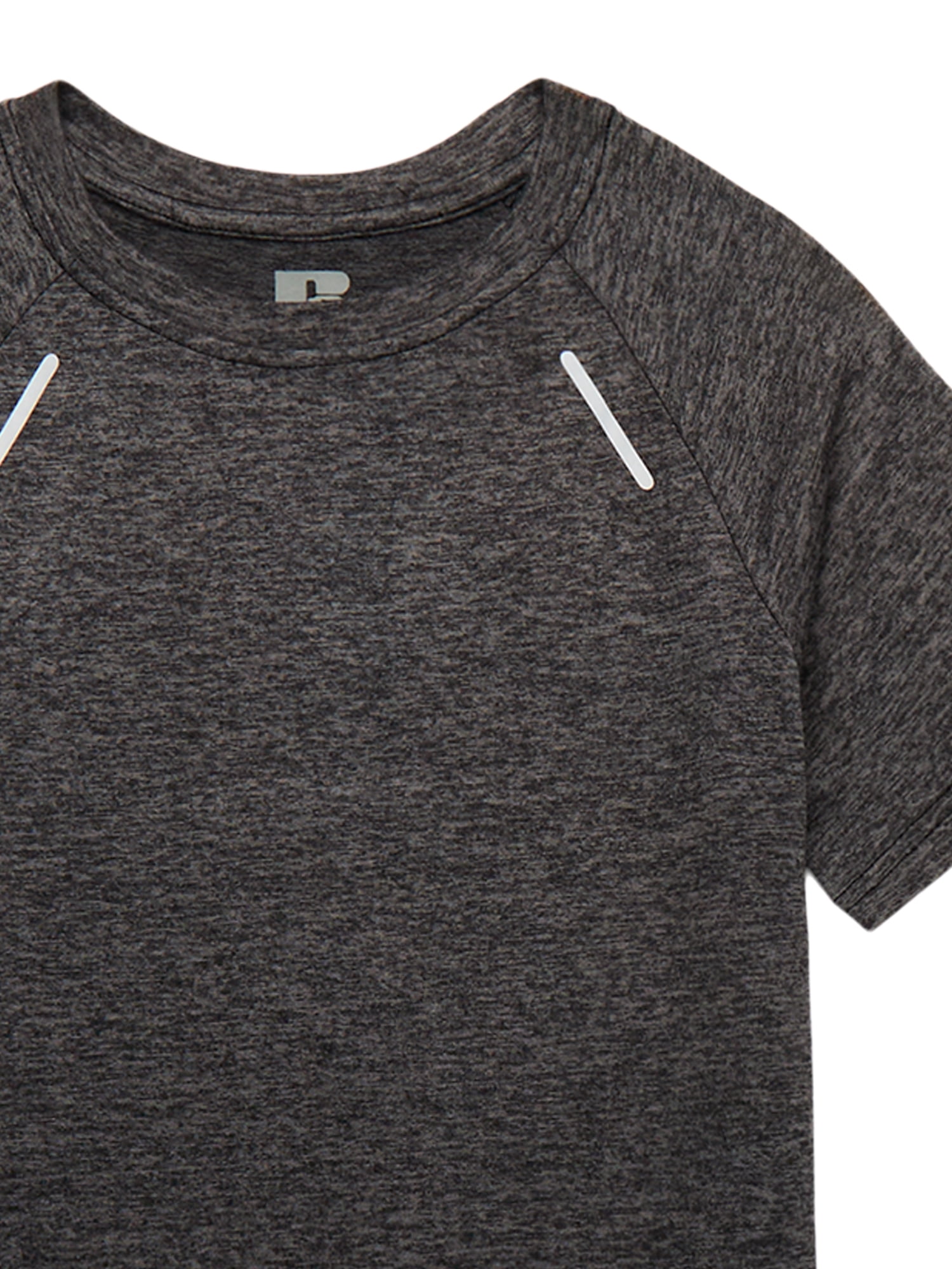 Russell Athletic Boys Runner Tech Short Sleeve T-Shirt, 4-Pack, Sizes 4-18 & Husky