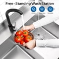 thumbnail image 6 of Ktaxon Stainless Steel Double Bowl Utility Sink, Free Standing Sink with Faucet, Perfect for Laundry Room, Kitchen, Restaurant, Garage, Backyard, 23"D x 48"W x 39"H, 6 of 8