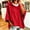 Red, variant on Njagoc3 Womens Oversized Sweatshirts Solid Color Hooded Batwing Sleeve Sports Pullover Fall Winter Top