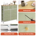 thumbnail image 3 of CONCETTA 9-Drawer Fabric Dresser Storage Chest for Bedroom, Closet, Storage Furniture for Adults, Light Green, 3 of 8