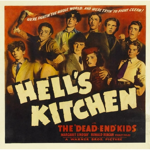 Hell S Kitchen Bottom Right From Left Ronald Reagan Margaret Lindsay With The Dead End Kids On Window Card 1939 Movie Poster Masterprint Walmart Com Walmart Com