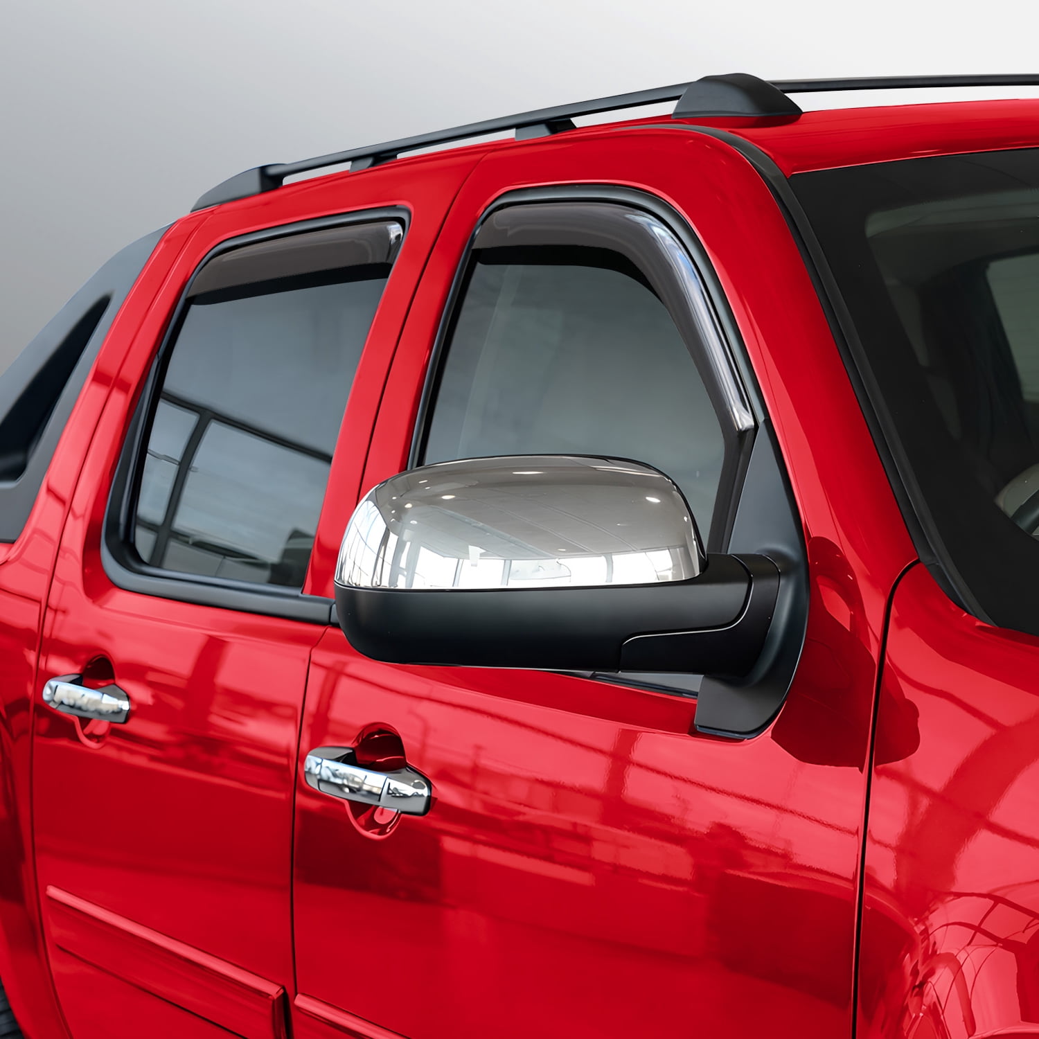 Voron Glass in-Channel Extra Durable Rain Guards for Chevrolet (Chevy) Avalanche 2007-2013, Window Deflectors, Vent Window Visors, 4 Pieces - 200266