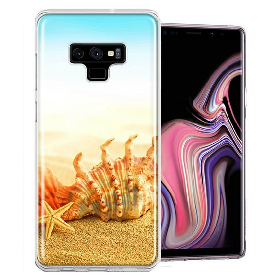 MUNDAZE For Samsung Galaxy Note 9 Beach Shell Design Double Layer Phone Case Cover