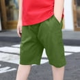 thumbnail image 3 of Plebaso Boys Girls Shorts Elastic Waist School Uniform Shorts Kids Casual Pull on Shorts with Pockets, 3 of 4