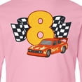 thumbnail image 4 of Inktastic Number Eight Race Car Long Sleeve Youth T-Shirt, 4 of 5