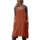 thumbnail image 1 of Yesdood Delantal De Lino De Algodón Delantal Con Espalda Cruzada Para Mujer Con Bolsillos Vestido Pinafore Para Hornear Cocinar, 1 of 5