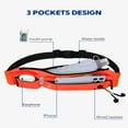 thumbnail image 5 of WATERFLY Unisex Adjustable Non-Slip Jogging Exercise Fitness Nylon Running Waist Belt,Orange, 5 of 6