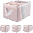 thumbnail image 1 of Organizador de Ropa 4 PCS, Cajas Organizadoras para Clósets Apilables, Organizador de Cajones para Ropa Transparente, para Camisas, Pantalones, Bermuda, 1 of 4