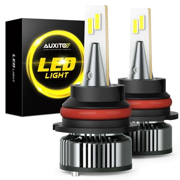 AUXITO 9007 LED Headlight Bulbs, 16000LM 80W Per Pair, 400% Brighter, 6500K White, Mini Size Dual Bulbs HB5 LED Headlamp Bulb, Pack of 2