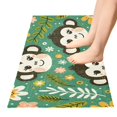 thumbnail image 6 of Bath Mat Soft Plush Non-Slip Absorbent Bathroom Rugs 39"x20" Monkey Faces Flowers Dots, 6 of 8