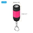 thumbnail image 2 of Unique Bargains 2.1' Mini Rechargeable LED Keychain Flashlight USB Charging 3 Pack Bright Pink, 2 of 6
