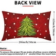 thumbnail image 3 of Red Christmas Lumbar Pillow Covers 12X20 In Set of 2 Green Xmas Watercolor Tree Rectangular Pillow Cases Winter Holiday Pillowcase Cotton Linen Cushion Case Rustic Home Decor For Couch Porch Outdoor, 3 of 6