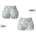 thumbnail image 5 of Lsque Goose and Doodle Flowers Pattern High Waisted Biker Shorts for Women-Tummy Control Fitness Athletic Workout Running Yoga Gym Shorts,Moisture-Wicking-Medium, 5 of 9