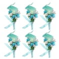 thumbnail image 1 of Boutonniéres de Lirio Unique Bargains 6 Piezas Verde Azul 2,4 x 4,7 pulgadas, 1 of 5