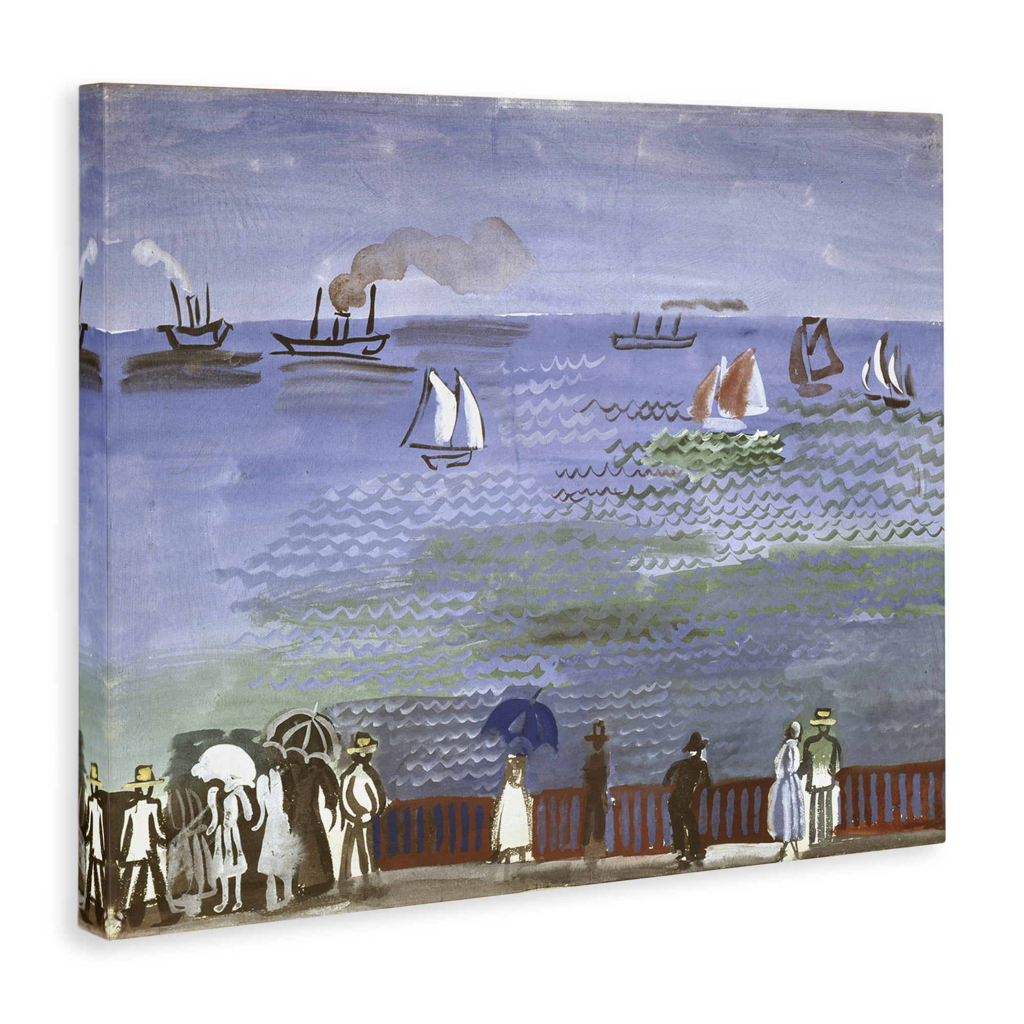 Stupell Industries Classic Raoul Dufy Nautical Scene Landscape & Nature Painting Wrapped Canvas Art Print Wall Art, 20 x 16