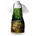 thumbnail image 4 of Appalachian Apron, Oconaluftee River at Smoky Mountains National Park, Unisex Kitchen Bib with Adjustable Neck for Cooking Gardening, Adult Size, Lime Green Charcoal Grey, by Ambesonne, 4 of 4