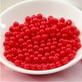thumbnail image 4 of 500 Pieces 6mm Round Pearls Jewelry Found Pieces Red, 4 of 5