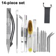 thumbnail image 1 of 14 Pcs Paracord Needle Set - Complete Diy Craft Supplies With Various Needles And Tools - Silver, 1 of 5