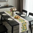 thumbnail image 2 of Yellow Lemon Table Runner 72 Inches Long, Spring Botanical Leaves Fruit Farmhouse Kitchen Coffee Dining Table Decoration for Home Party Birthday Wedding Home Decor 13x72 Inches, 2 of 8